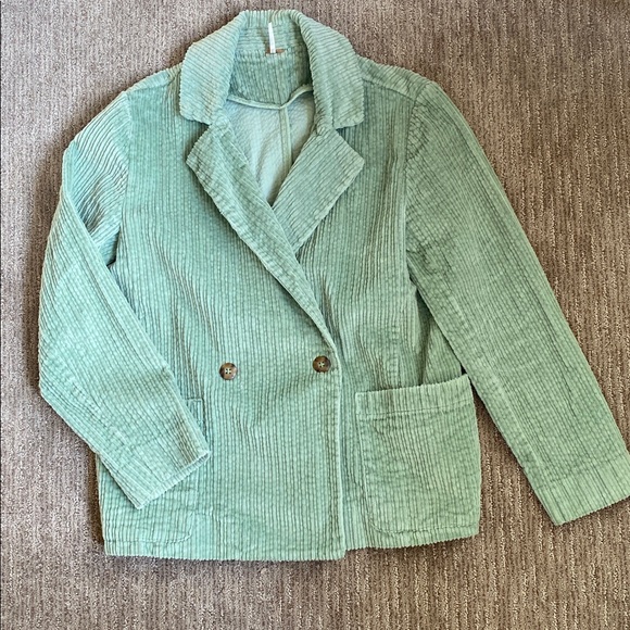 Free People Graceland Sage Green Corduroy Suit Set - Picture 2 of 14